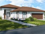 売却やリフォームなどの有効活用を検討中の一軒家・空き家の外観。茶色い瓦屋根と白い外壁の平屋建て住宅